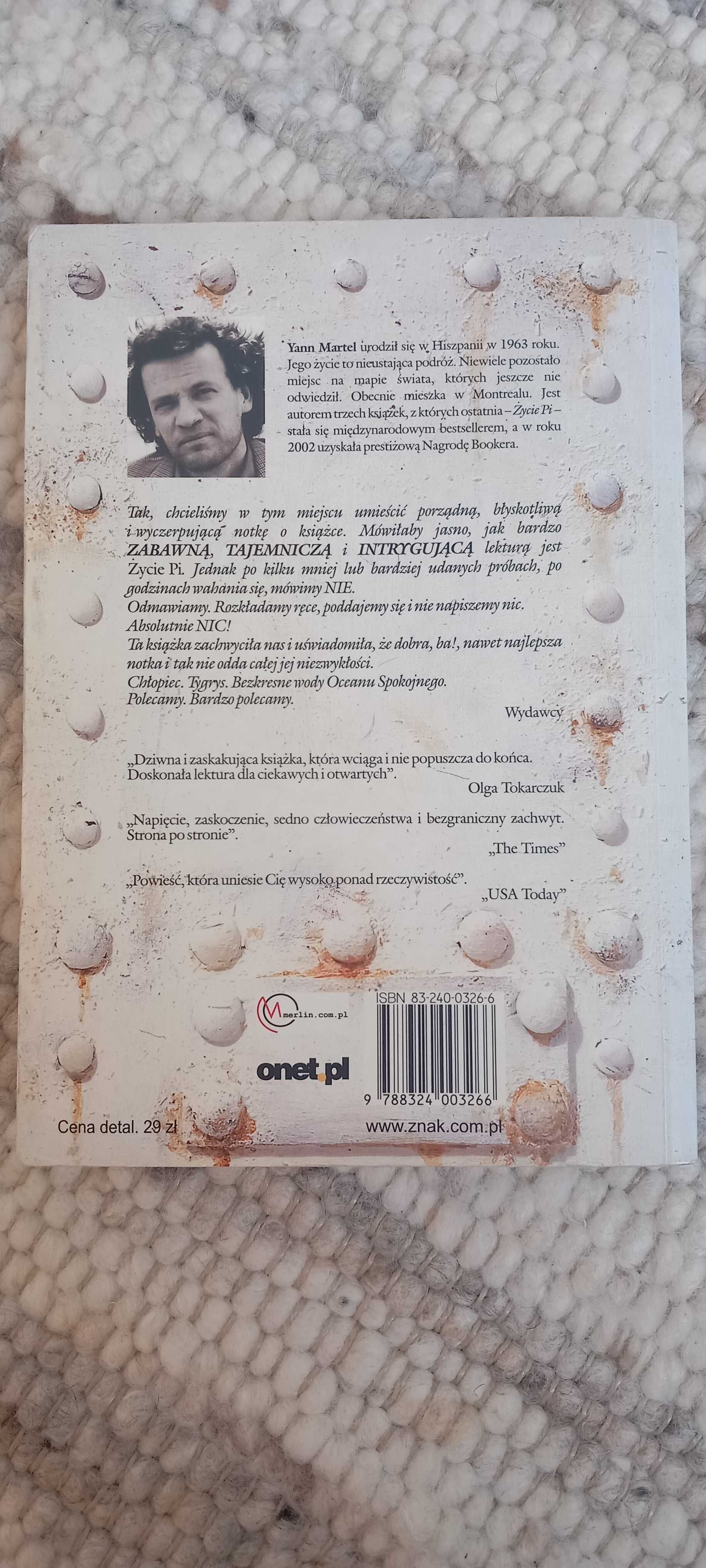 Książka "Życie Pi" Yann Martel