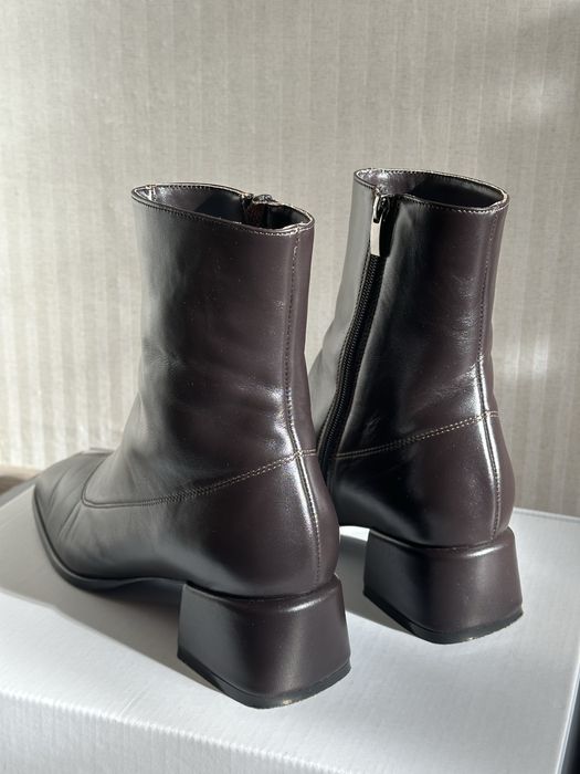 Шкіряні ботинки, ботильйони 40 р., темний шоколад