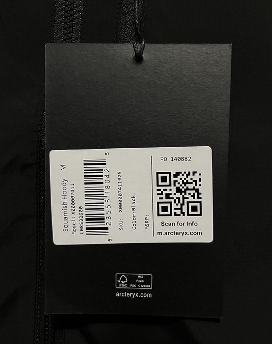 Kurtka Arc'teryx squamish hoody wodoodporna