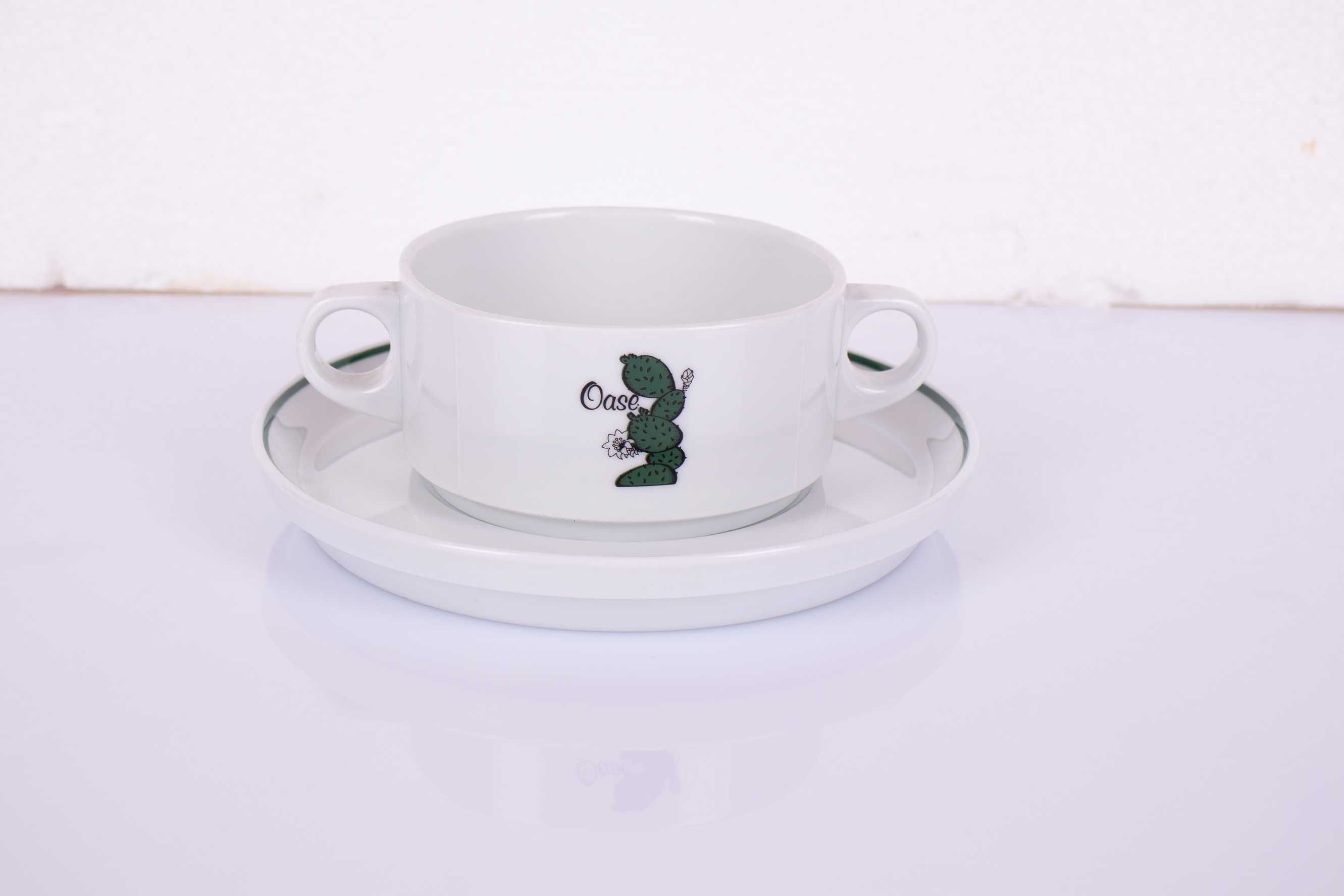 Rosenthal Oaze porcelana miseczka do zupy muesli z podstawkiem