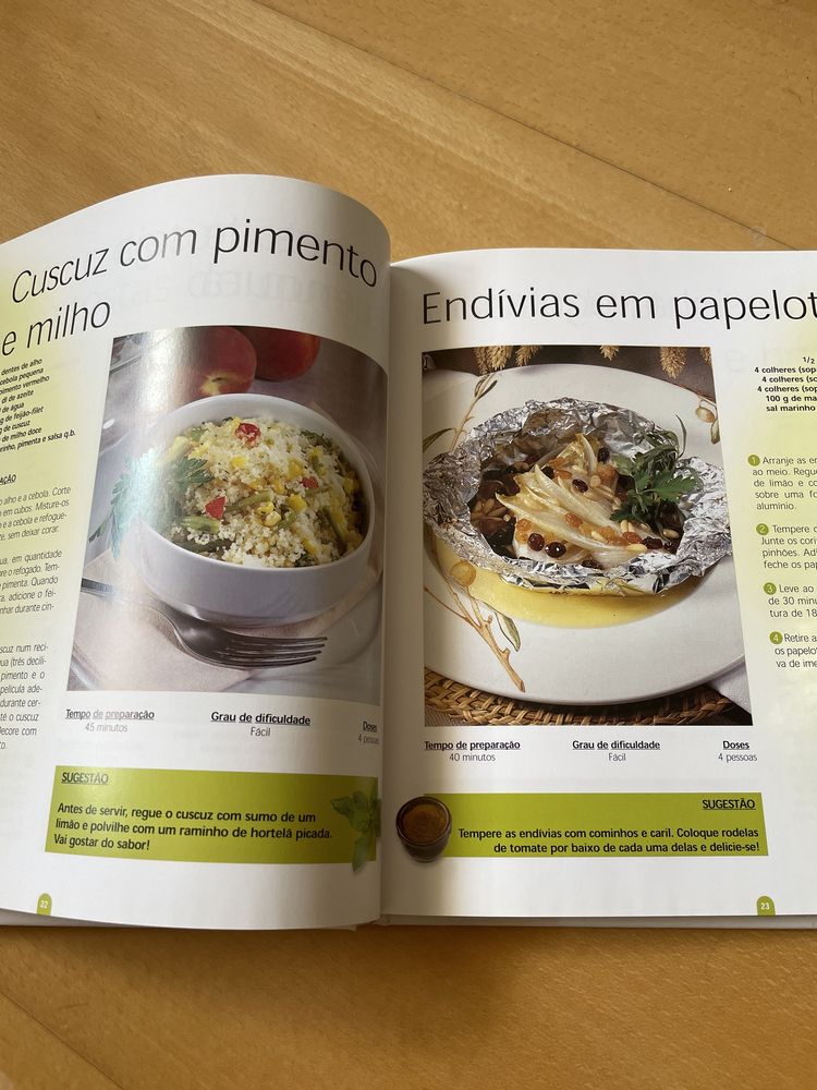 Livros - Cozinha vegetariana e 200 saladas