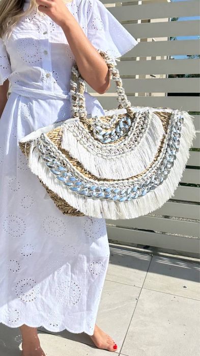 Соломенная итальянская сумка