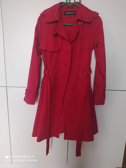 Warehouse czerwony prochowiec, rozmiar S