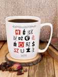 Kubek polskie literki/ polish letters. Nadwyraz.com