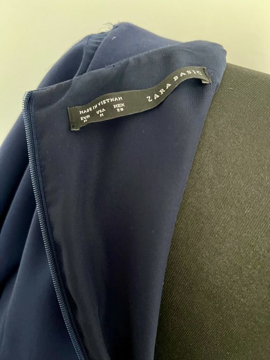 Zara Basic sukienka granatowa rozm M