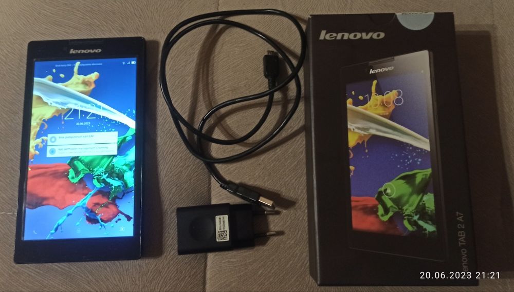Tablet Lenovo TAB 2 a7-30dc sprawny, komplet, z funkcją telefonu