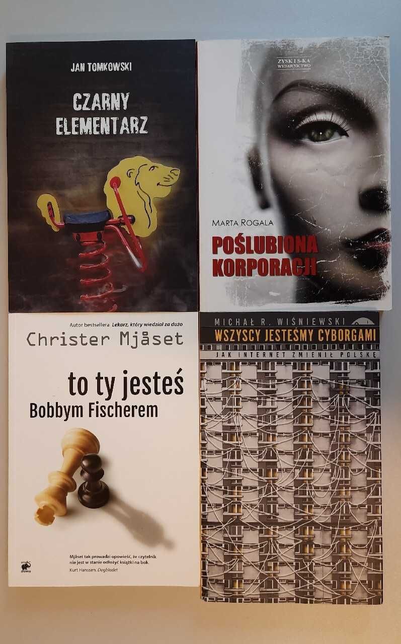Cztery książki: Wiśniewski Mjaset Tomkowski Rogala