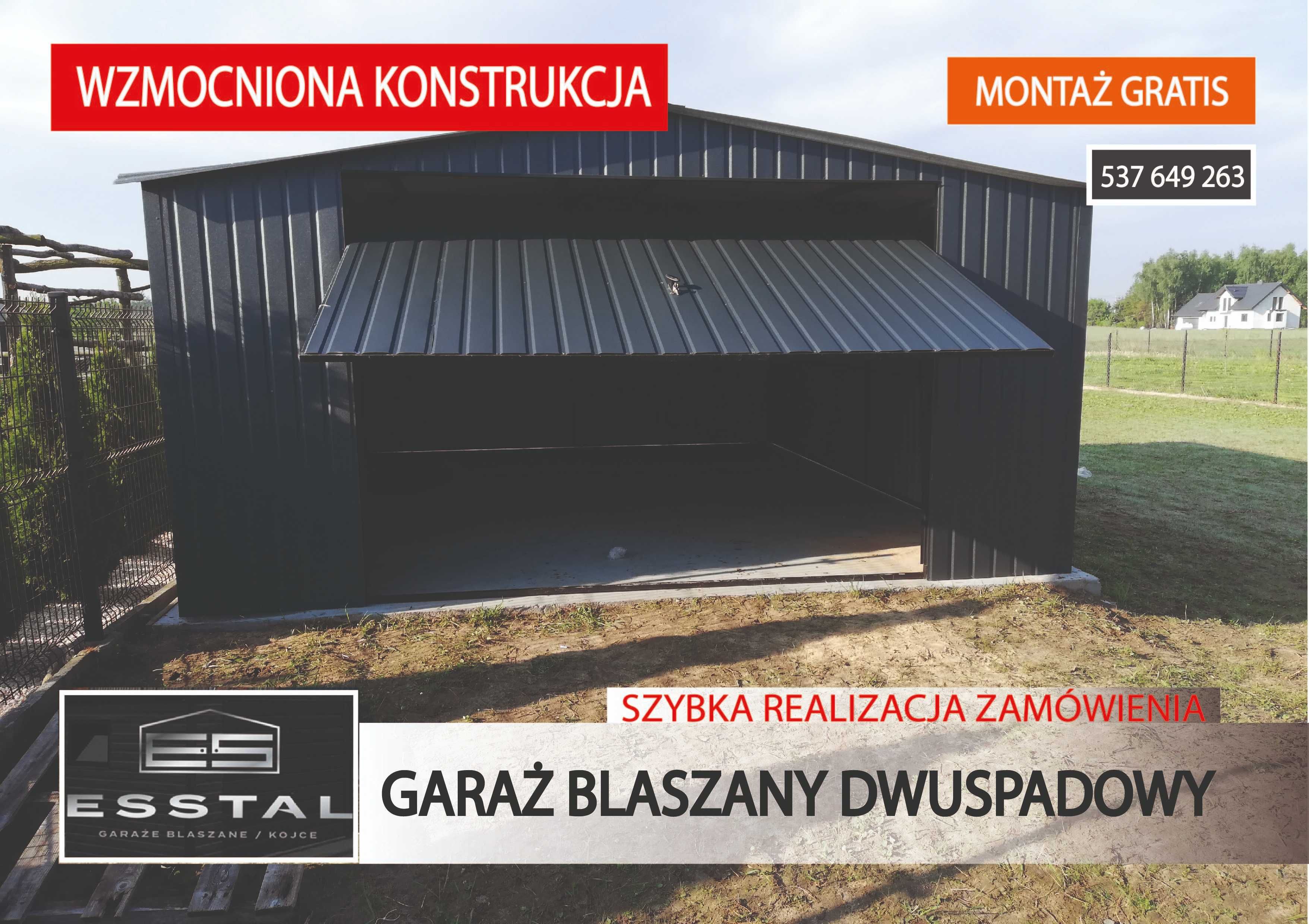 Garaż Blaszany GRAFITOWY - Blaszak - Magazyn - Schowek  – ESSTAL*