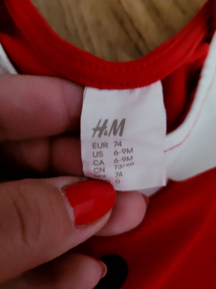 Sukienka Mikołajka H&M 74 dla dziewczynki