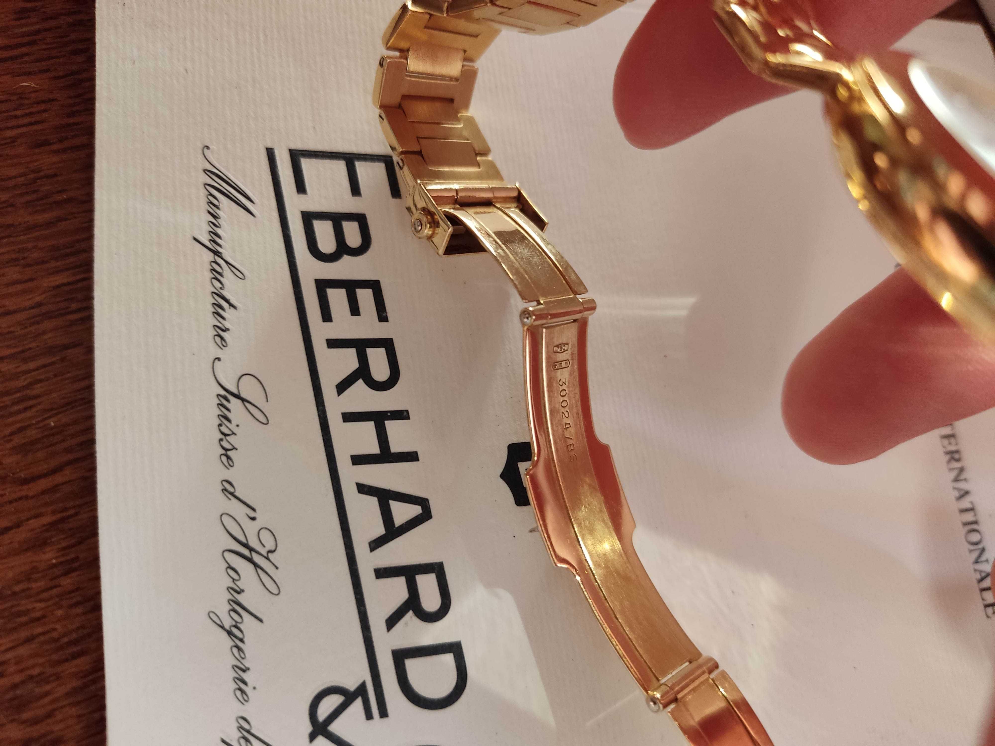 Eberhard złoto 18K gold 750 złoty zegarek