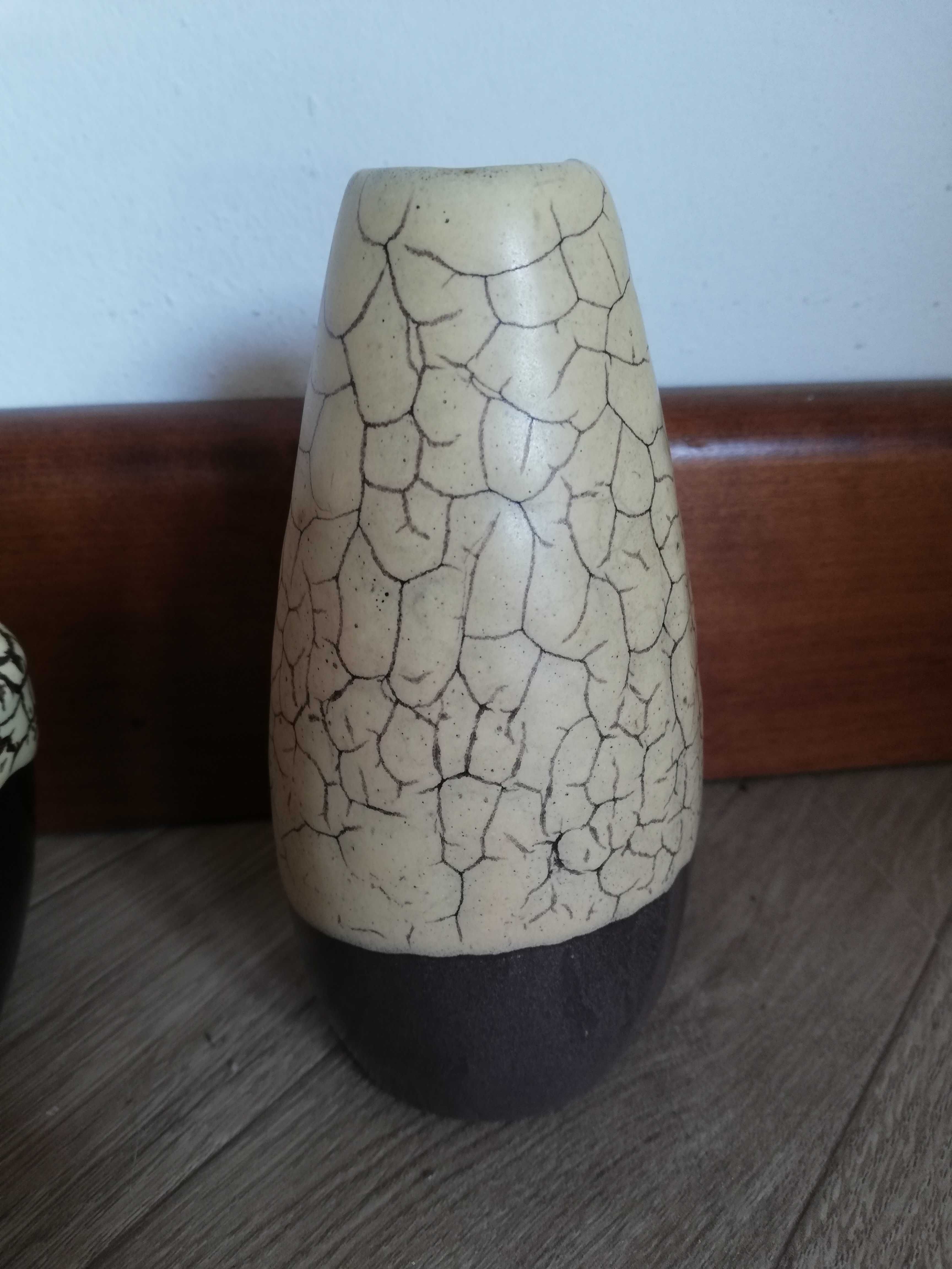 Wazon ceramiczny zestaw 3szt ozdobna krakelura