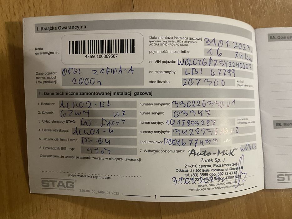 Opel Zafira 1.6 101KM  7-osobowy 2 letni gaz 2 własciciel