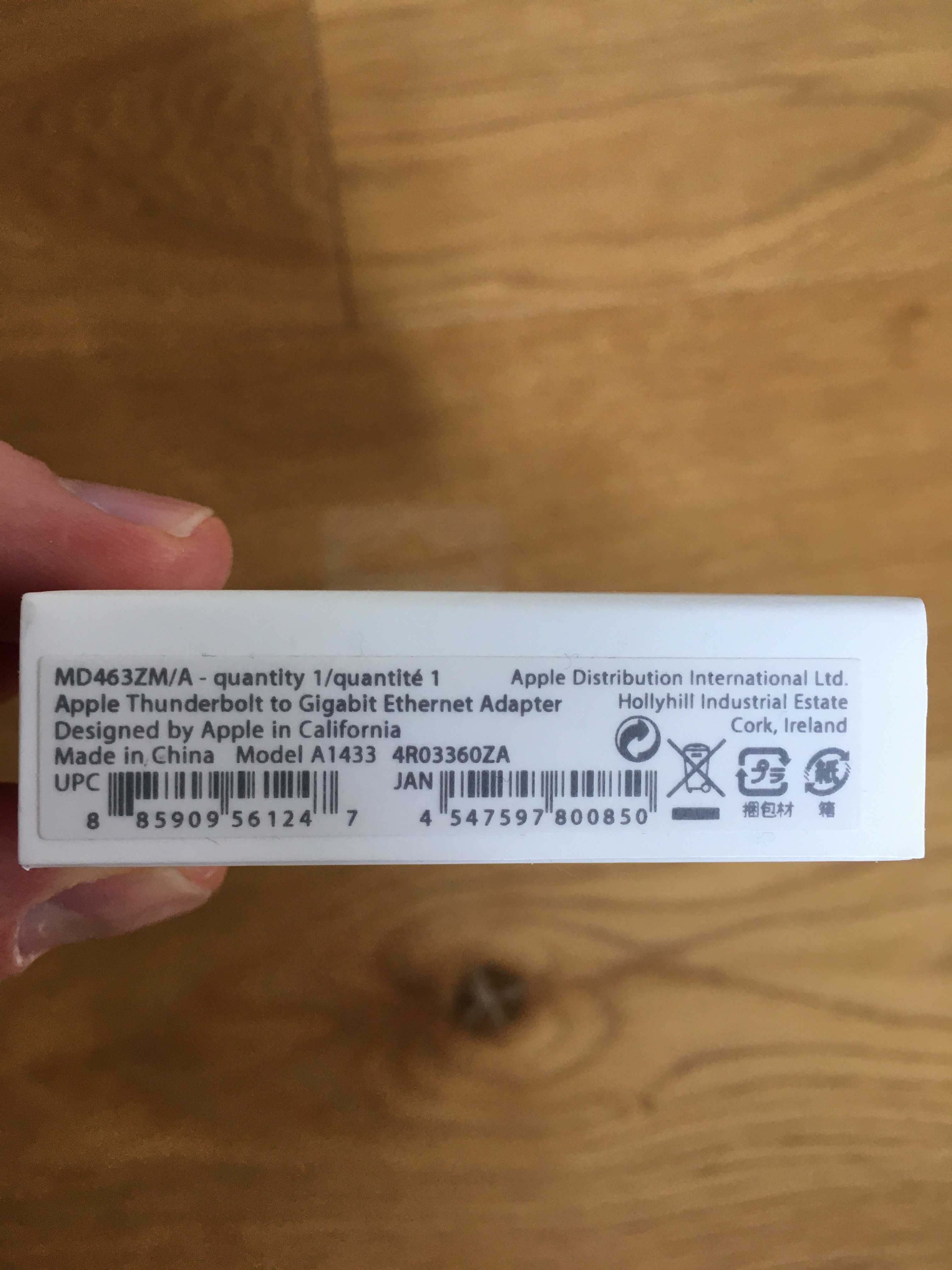Adapter Apple Thunderbolt do Ethernet A1433