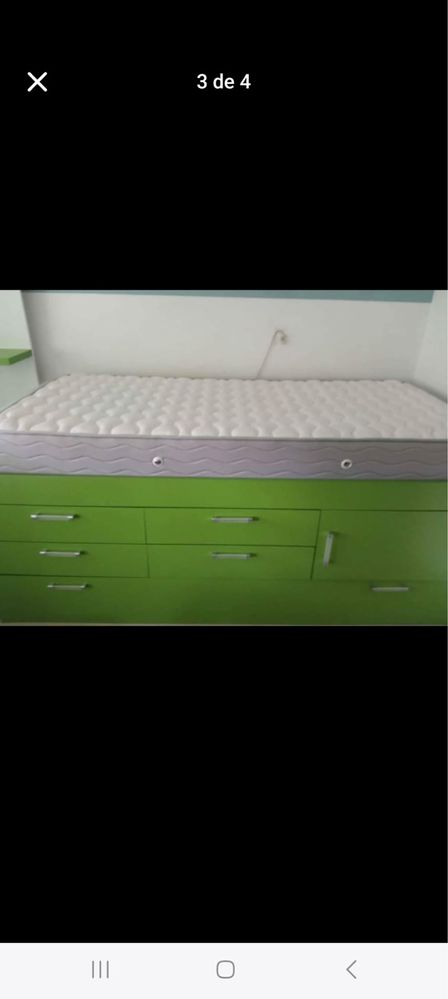 Mobília Usada de Quarto com Cama Dupla- para Jovem e/ou Criança