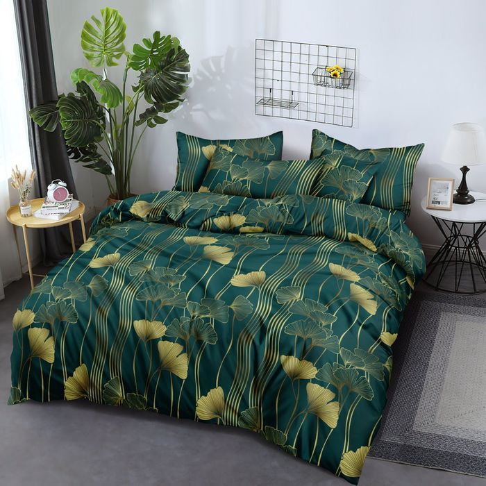 Pościel Butelkowa Zieleń 160x200 Satynowa 2219 eStilex