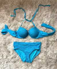Niebieski kostium kąpielowy bikini 34B 75B Aerie
