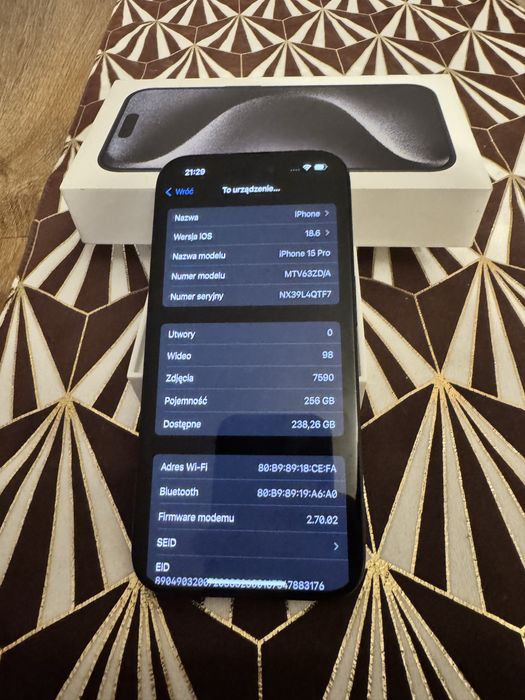 Iphone 15 pro 256gb