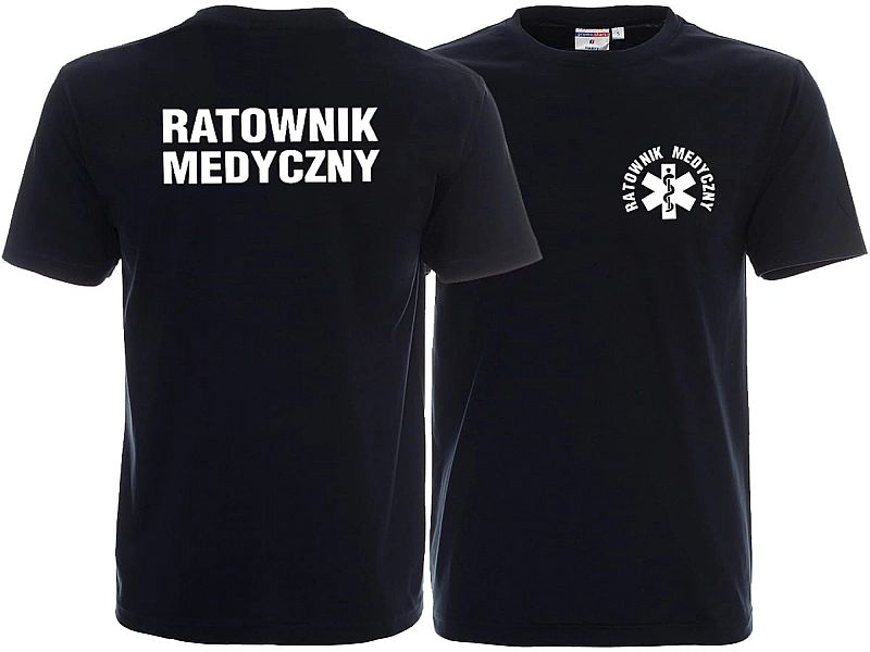 Koszulka męska RATOWNIK MEDYCZNY granatowa (XXL)