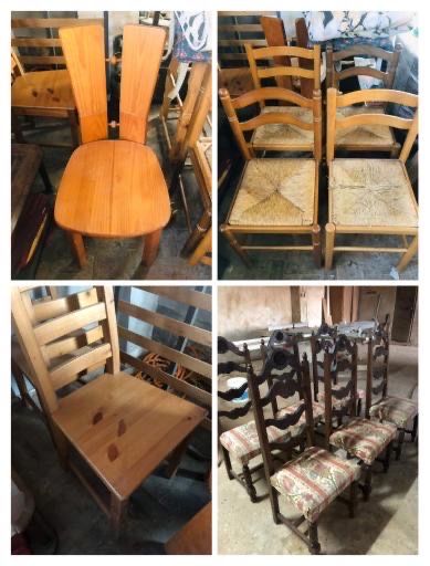 Cadeiras em madeira maciça