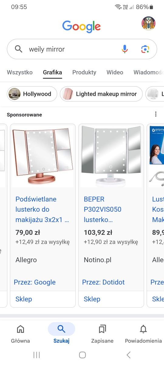 Lusterko kosmetyczne WEILY Mirror