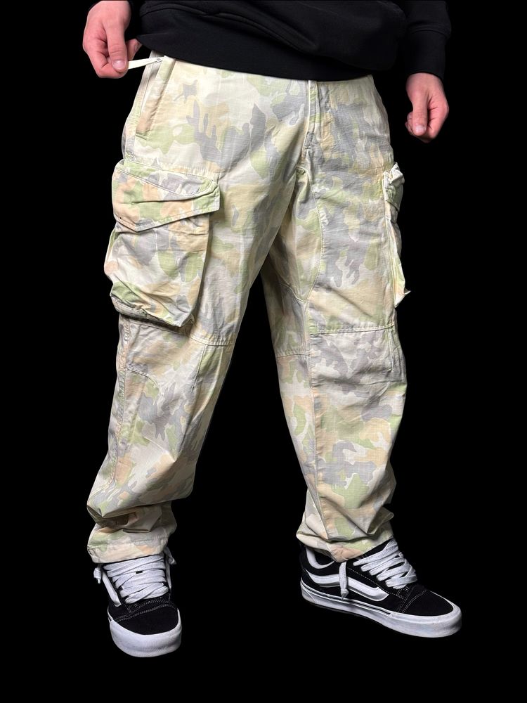 stone island supreme reactive ice camo ripstop cargo pants оригинал
