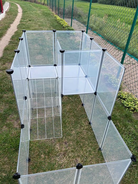 Duża klatka kojec wybieg dla świnki królika zwierząt panelowa NOWA