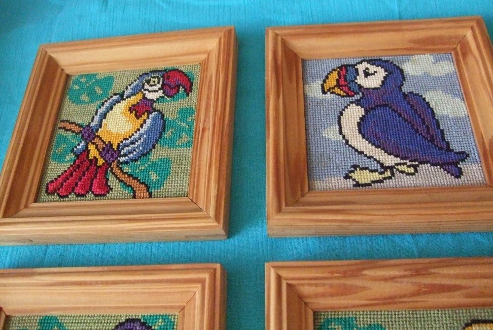 Вышитые картины Птицы