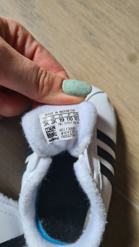 Buciki niemowlęce białe niechodki adidas 19 sneakersy adidaski