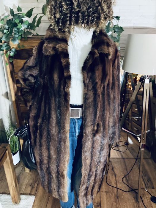 Czekoladowe futro naturalne L40