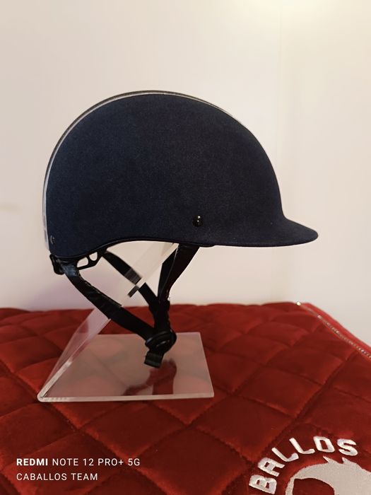 57;58;59Kask jeździecki HKM Graz granatowy brokat
