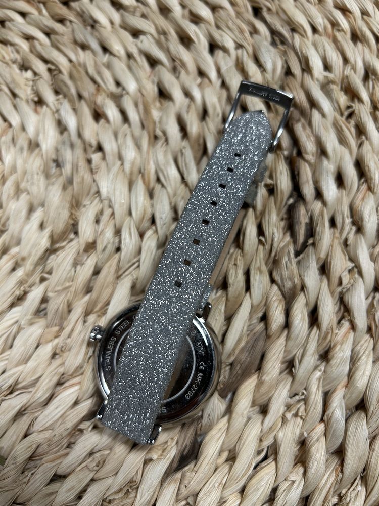 Zegarek michael kors brokatowy srebrny