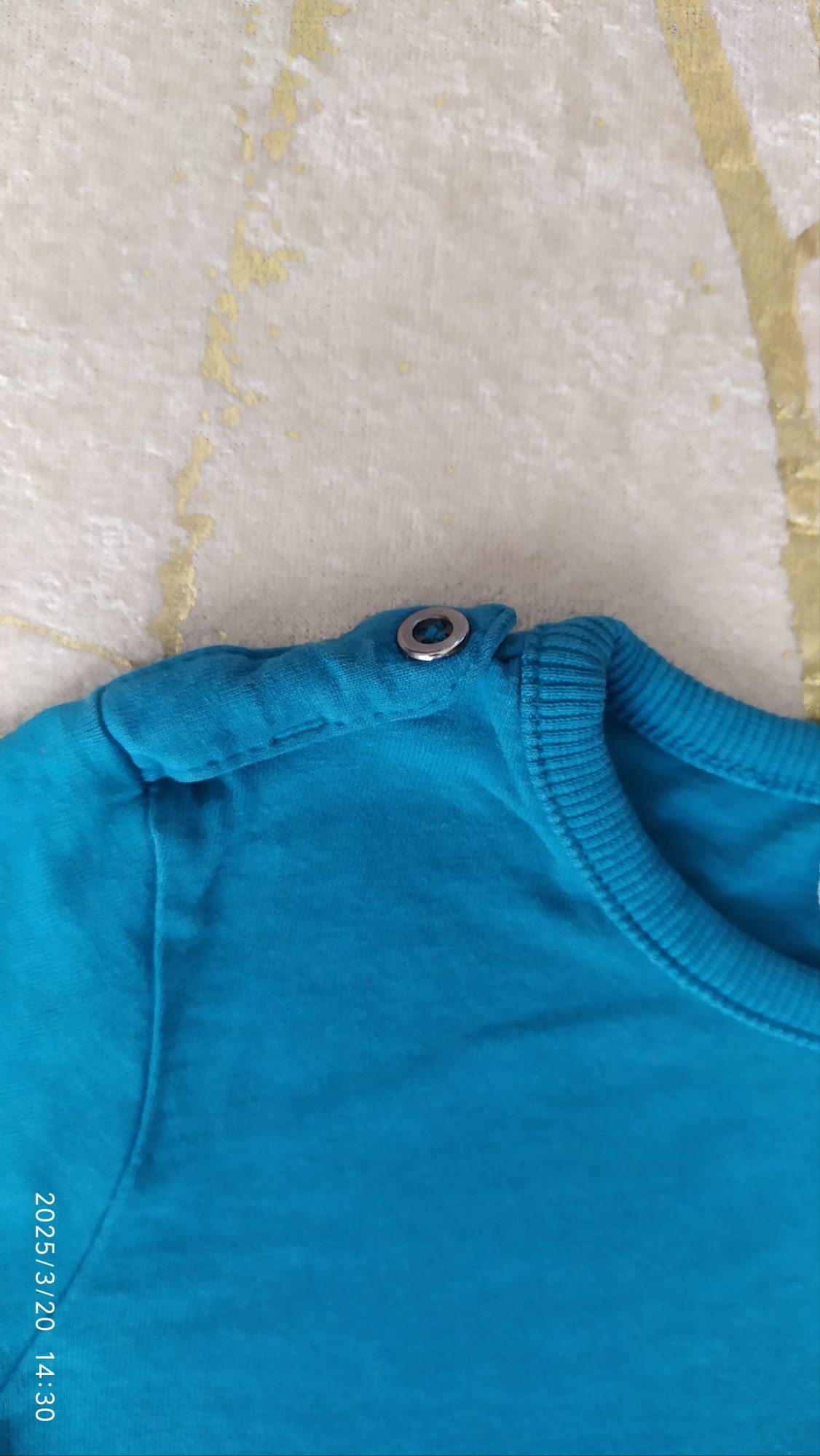 Bluzka morska z kieszonką z długimi rękawami, r. 82, Zara Baby Boy
