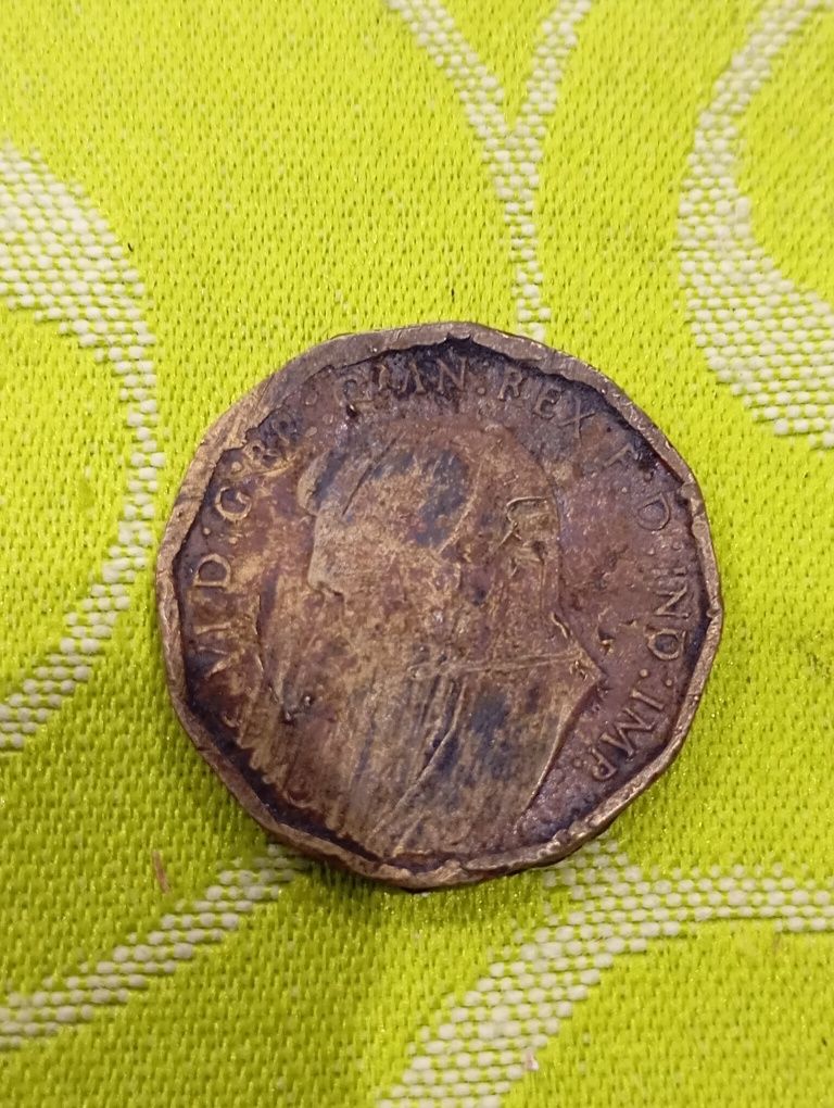 Grã-Bretanha 1943 Rei George Vi 3 Pence Moeda De Latão-níquel