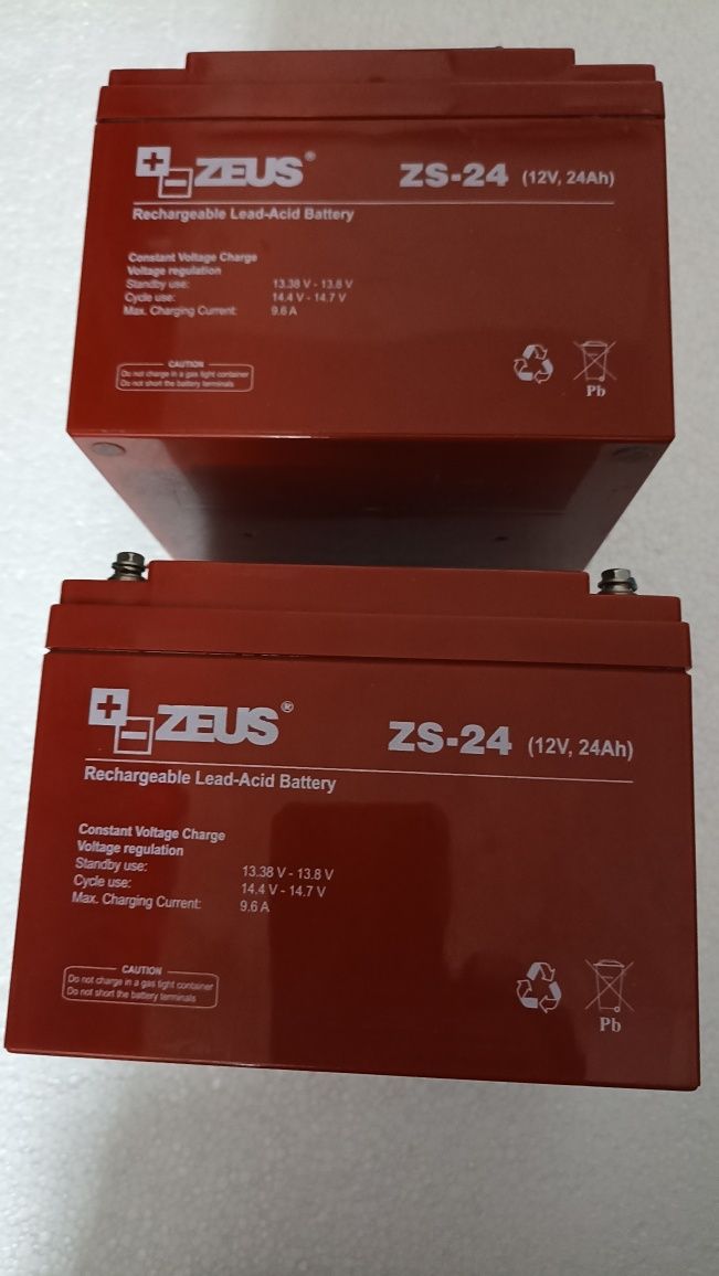 Akumulator bezobsługowy 12v 24 Ah Zeus ZS-24