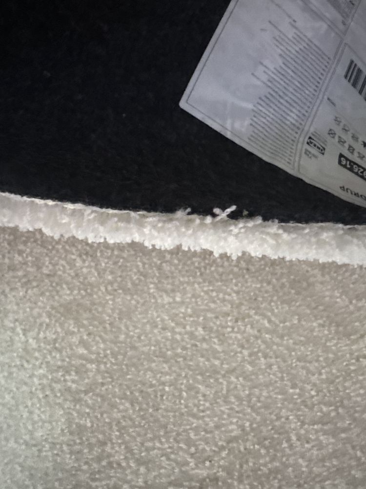 Tapete pelo curto, branco ikea