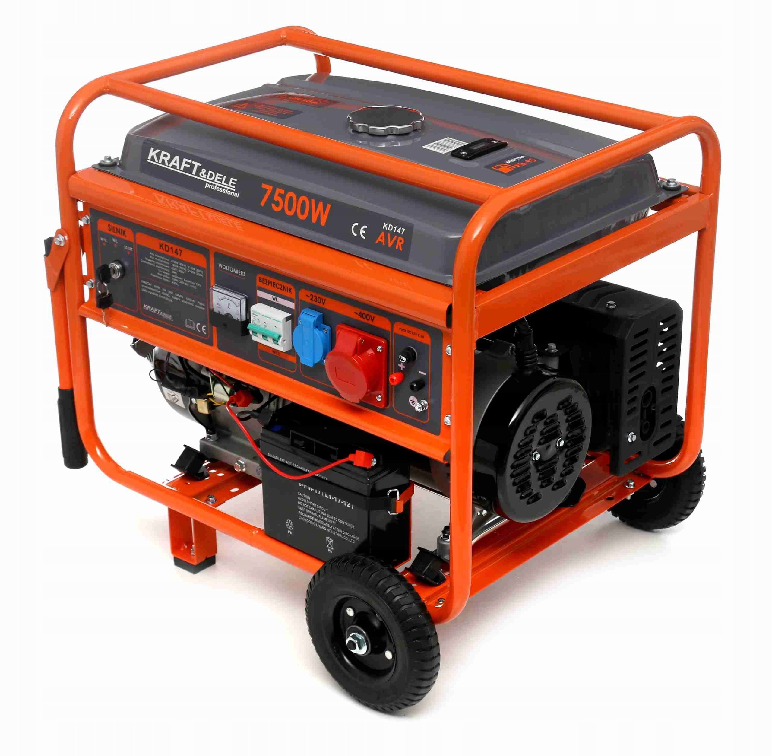 Agregat Prądotwórczy 7,5Kw Generator prądu Avr 230/400V 7500W 15KM