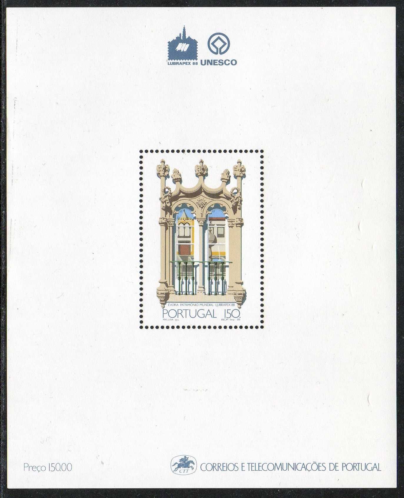 Selos Portugal 1988 - Bloco Novo MNH Nº96