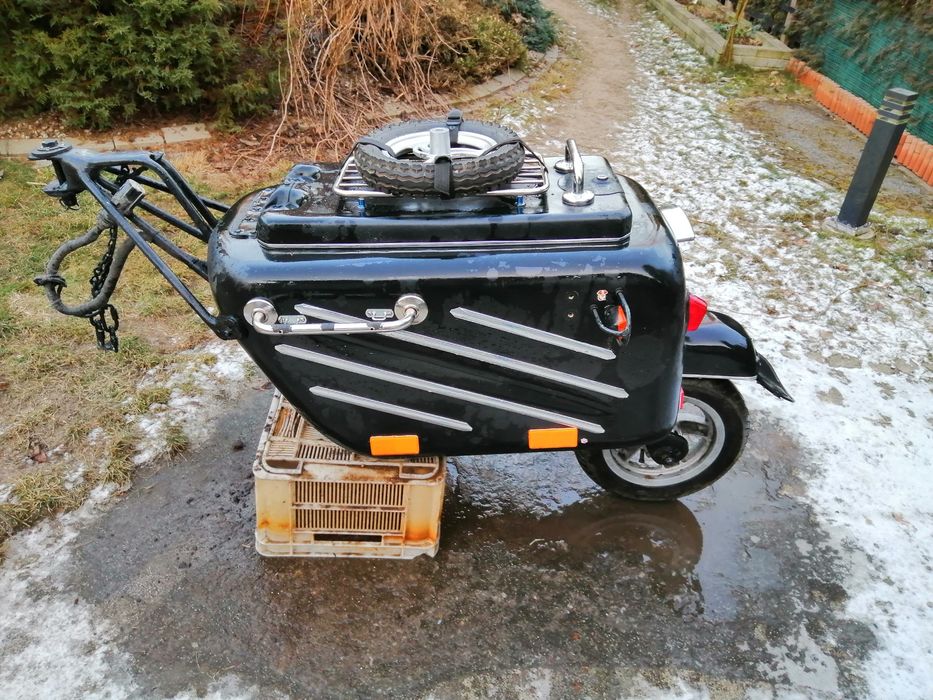 Przyczepka motocyklowa jednokołowa