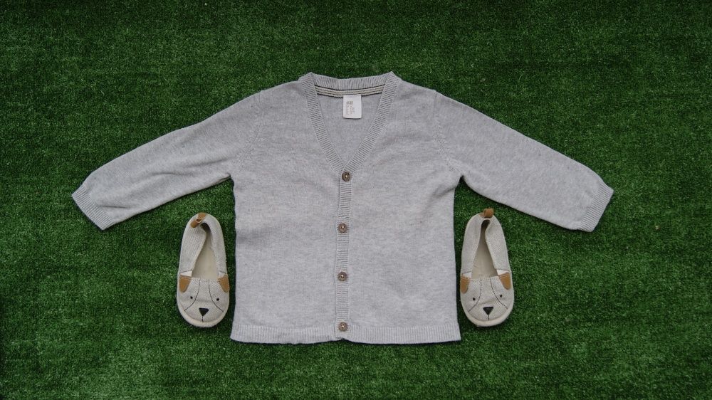 Zestaw komplet polo sweter spodnie chinos H&M 86