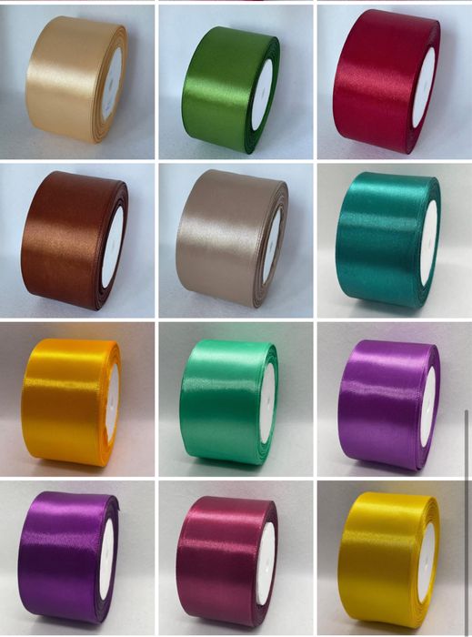 Атласна стрічка 5 см середньої жосткості