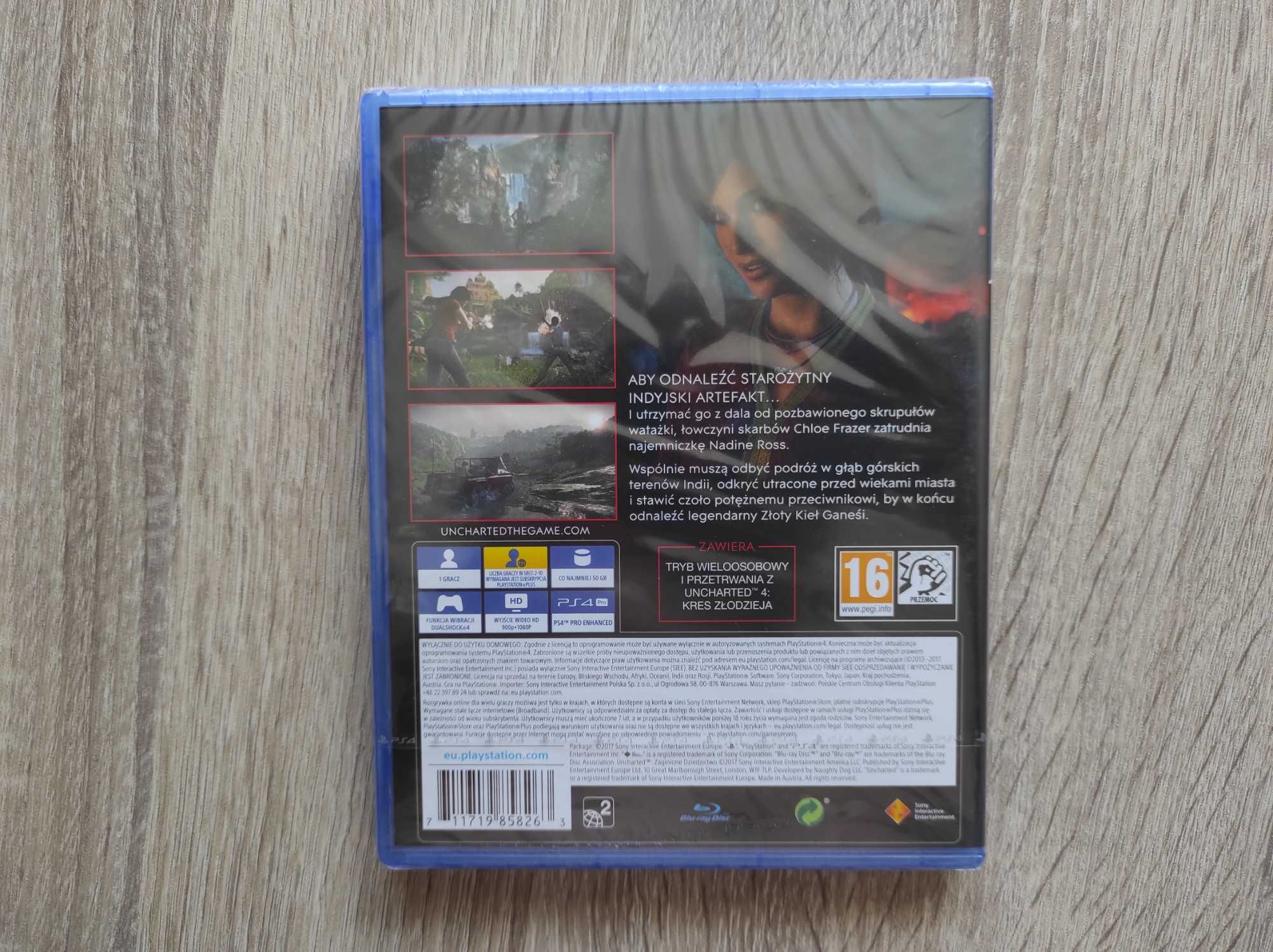 Uncharted Zaginione Dziedzictwo PL - PS4 - Nowa w folii