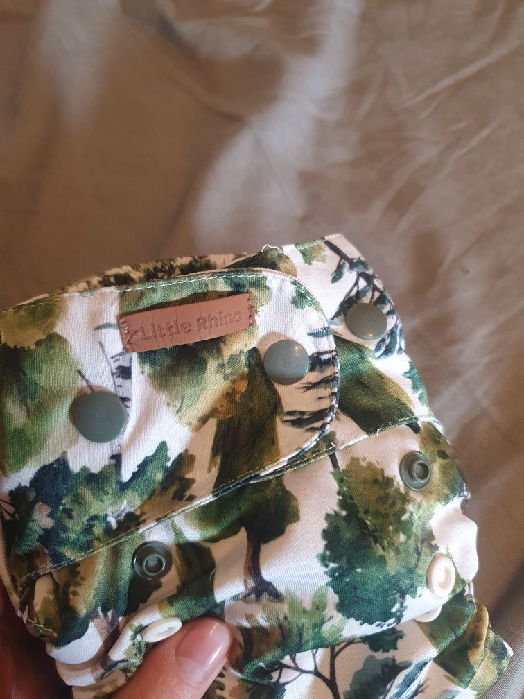 Pieluszka wielorazowa AIO little rhino green Forrest OS