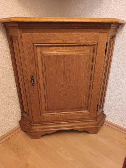 Witryna narożna dębowa