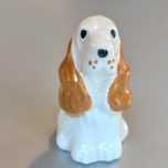 Pies Cocker Spaniel ceramika zabytkowa