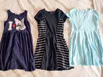3 sukienki 122 H&M 128 George 6-8 lat