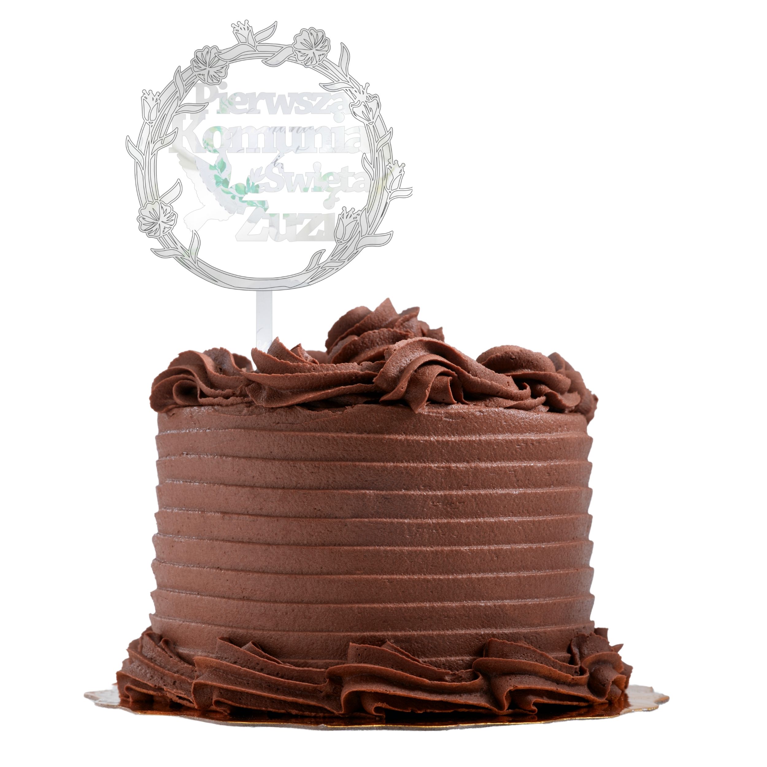 Topper na tort komunijny PERSONALIZOWANY  I Komunia Św