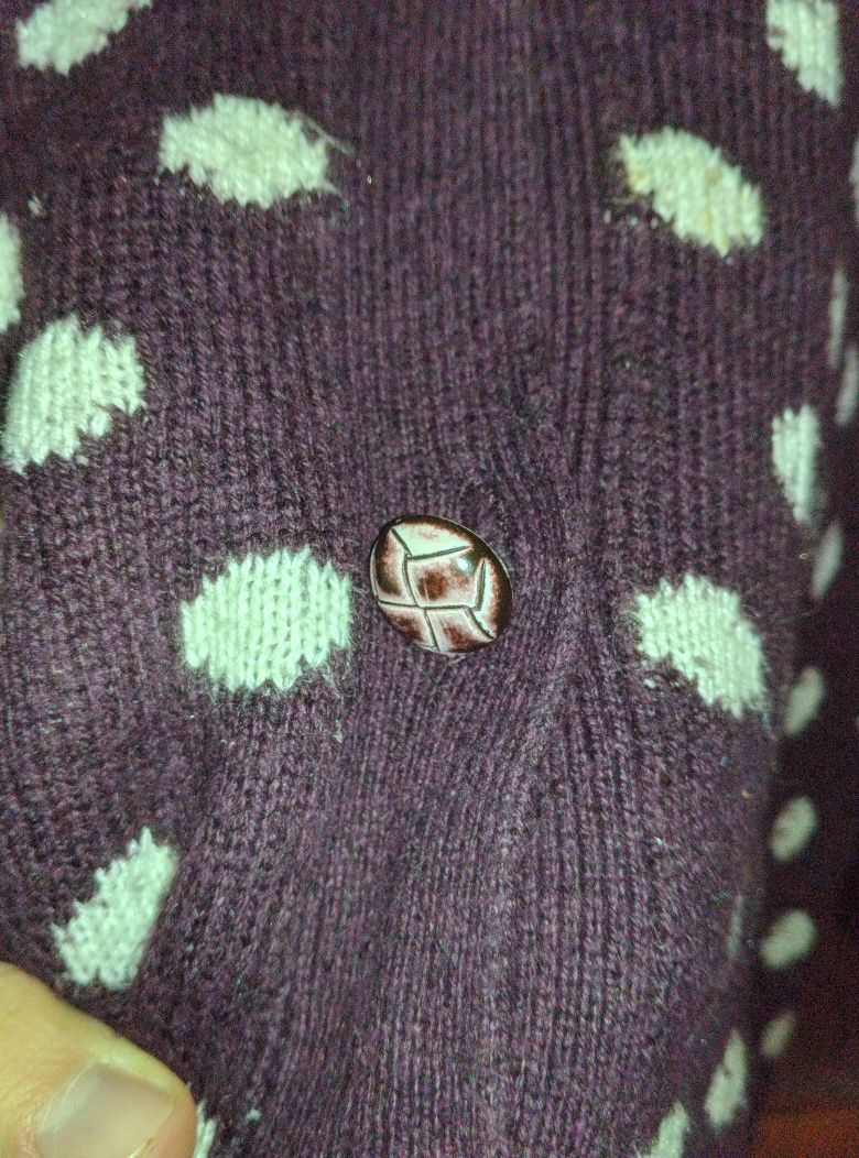 Sweterek   sweter damski S /M rozpinany w kropki, grochy 36/38