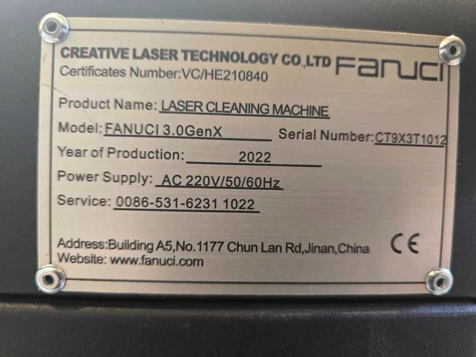 Laser Czyszczący FANUCI 100W MOPA - usuwanie rdzy, graffiti itp.