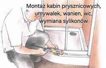 Montaż kabin prysznicowych-biały montaż Warszawa i okolice