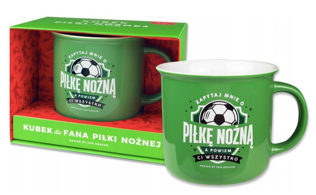 KUBEK hobby prezent dla PIŁKARZA PIŁKA NOŻNA -- dziecka chłopca 350ml